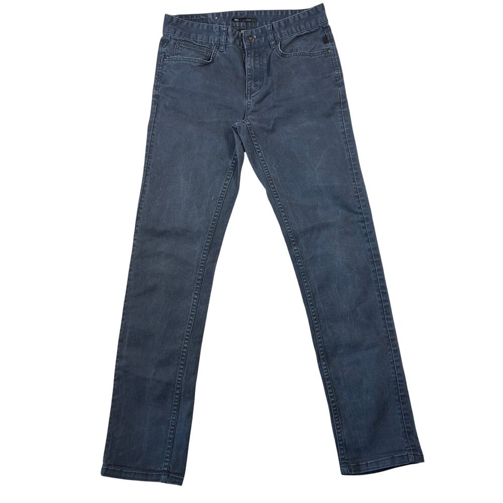 Globe Jeans Mens 30x30 2000s Skateboarding Slim Straight Fit Dark Wash Stretch